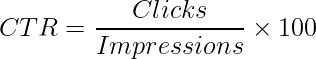 נוסחת יחס הקלקה CTR