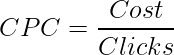 נוסחת עלות לקליק CPC