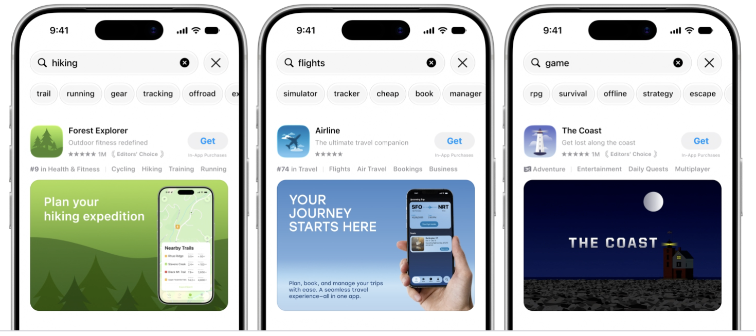 Search Results Banner מתוך אתר אפל