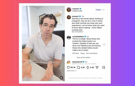 אדם מוסרי מסביר איך אינסטגרם מדרגת תכנים ומהם ארבעת העקרונות שמאחורי ההפצה