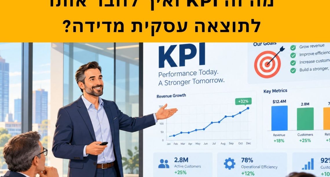 מה זה KPI בשיווק: מה באמת מודדים ואיך מחברים את המספרים לתוצאה עסקית