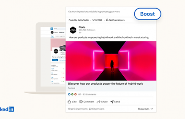 אפשרות ל-Boost Post וכלים נוספים מגיעים לדפי חברה בלינקדאין